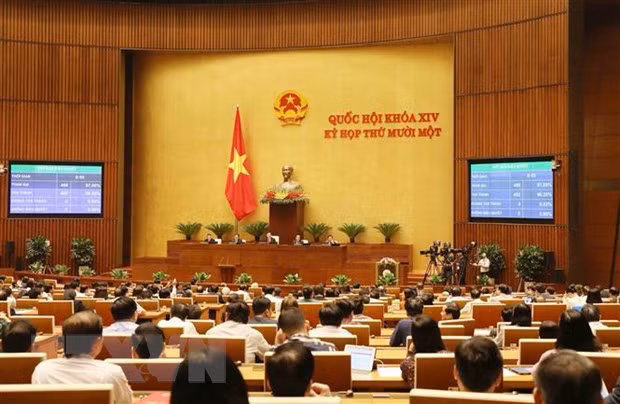 越南第十四届国会第十一次会议：提请国会免去国家副主席和国会常务委员会部分委员的职务 ảnh 1