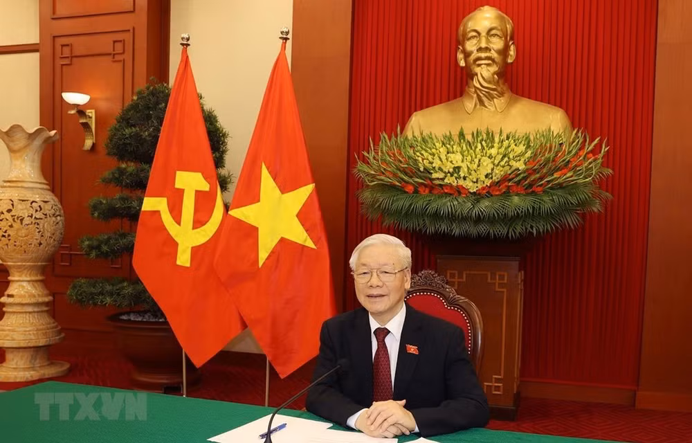 越共中央总书记阮富仲与俄罗斯总统普京通电话 ảnh 1 越共中央总书记阮富仲与俄罗斯总统普京通电话 ảnh 1