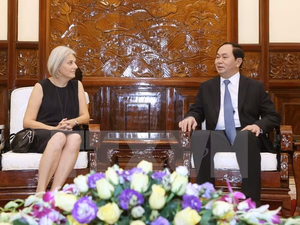 越南国家主席陈大光会见丹麦驻越大使 ảnh 1 越南国家主席陈大光会见丹麦驻越大使 ảnh 1