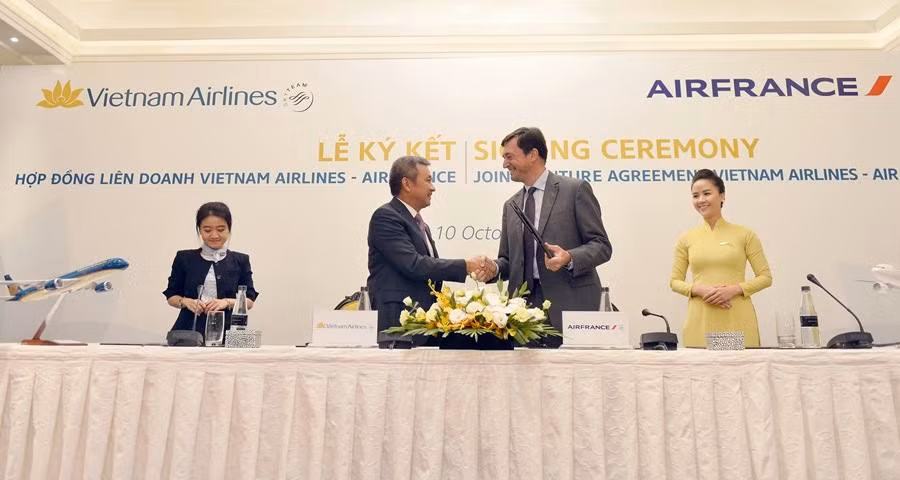 越航与法国航空公司签署全面合作联营协议 ảnh 1