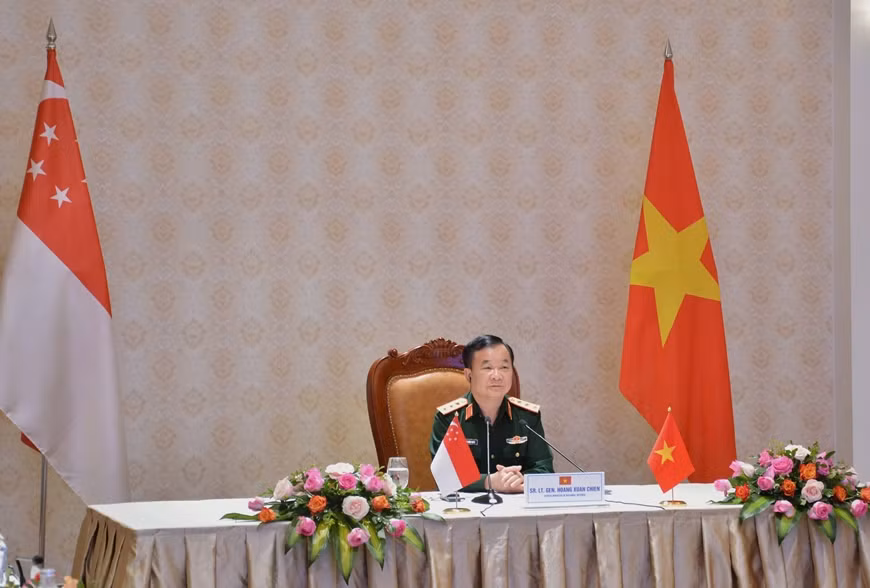 第12次越南和新加坡国防务政策对话以视频形式举行 ảnh 1