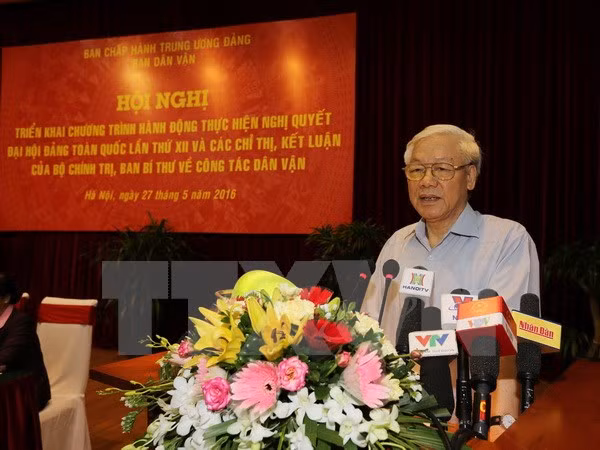 阮富仲总书记：确定群众工作是越南革命事业具有战略性意义的任务 ảnh 1