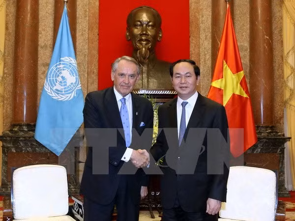 越南国家主席陈大光:越南积极参与联合国工作 ảnh 1 越南国家主席陈大光:越南积极参与联合国工作 ảnh 1