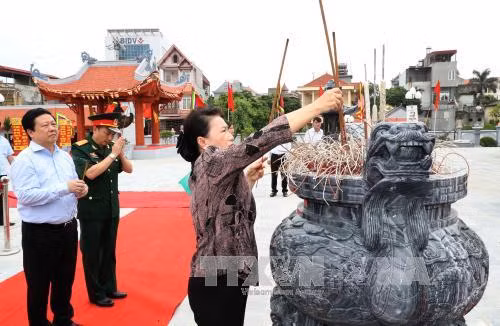 越南国会主席阮氏金银看望慰问海阳省优抚家庭 ảnh 2