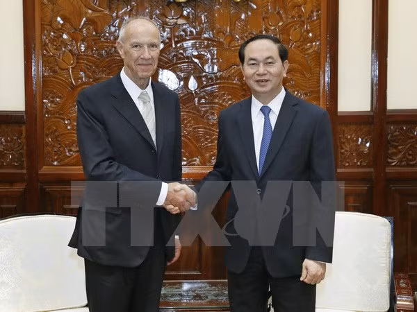 国家主席陈大光会见世界知识产权组织总干事高锐 ảnh 1