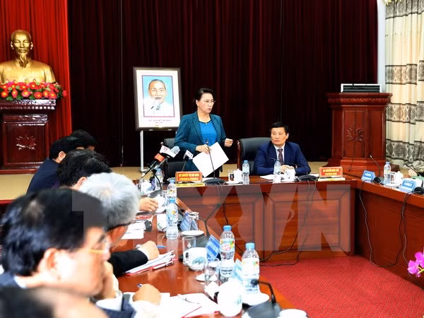 国会主席阮氏金银莅临莱州省调研指导工作 ảnh 1 国会主席阮氏金银莅临莱州省调研指导工作 ảnh 1