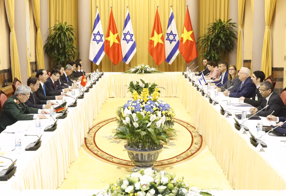 越南国家主席陈大光与以色列总统鲁文•里夫林举行会谈 ảnh 1
