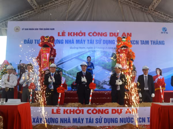 越南最现代的污水处理厂在广南省建设 ảnh 1 越南最现代的污水处理厂在广南省建设 ảnh 1