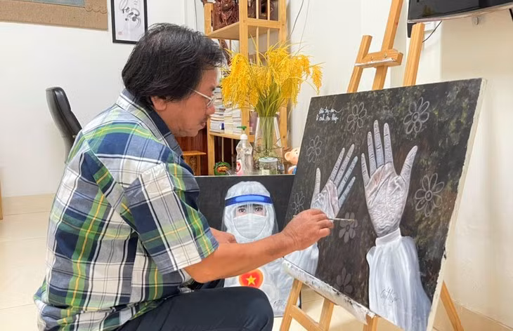 九龙江平原地区艺术家为抗疫鼓劲 ảnh 1