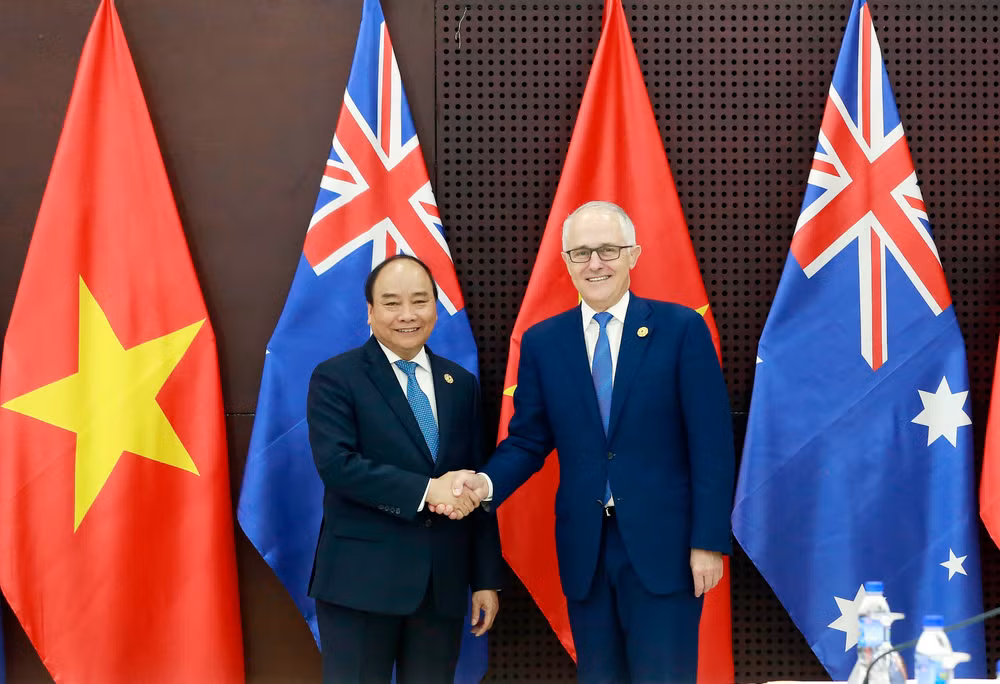 越南政府总理阮春福会见澳大利亚总理和新西兰总理 ảnh 1