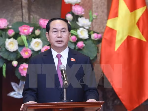 越南新任国家主席陈大光接受媒体记者的采访 ảnh 1 越南新任国家主席陈大光接受媒体记者的采访 ảnh 1