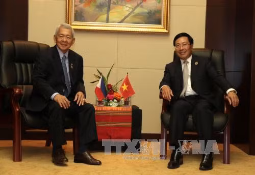 越南政府副总理兼外交部长范平明分别会见各国外长 ảnh 2