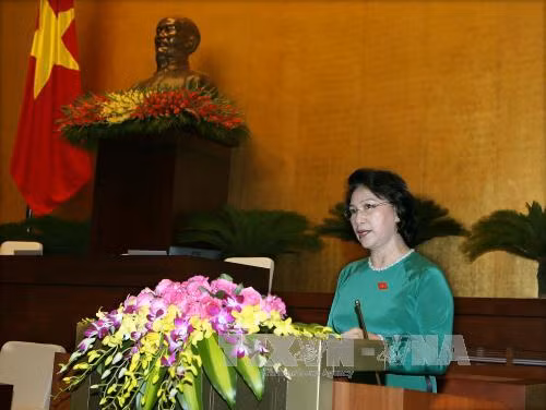 第十四届国会一次会议：递交会议第十四届国会主席、副主席及国会常委会委员等职务候选人人选名单 ảnh 2