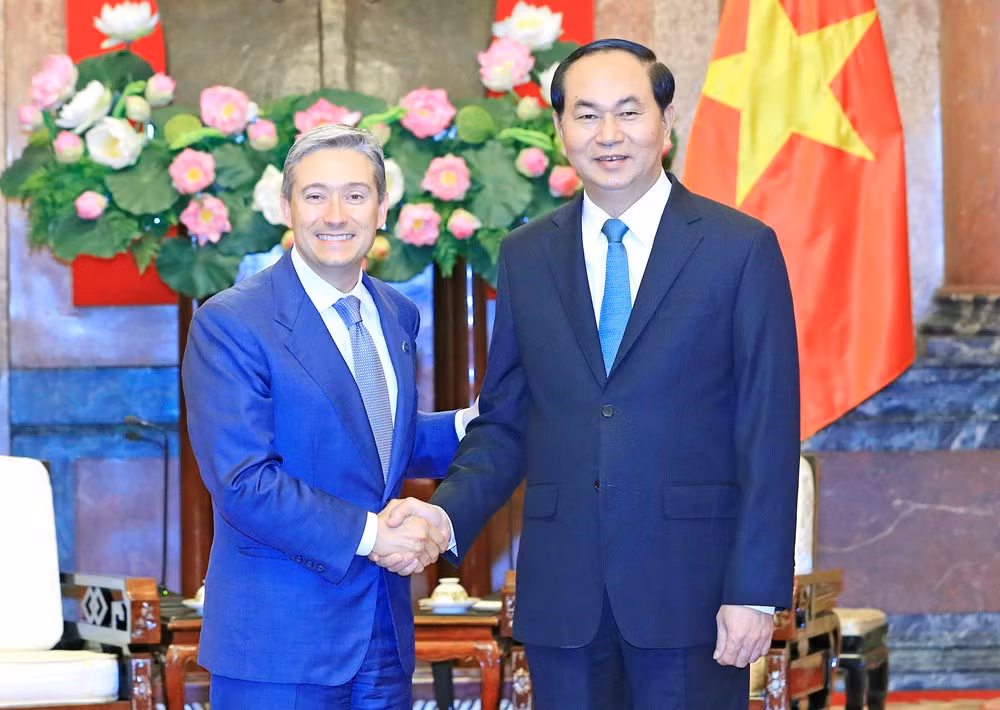 越南国家主席陈大光会见加拿大和印尼客人 ảnh 2