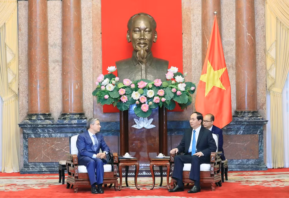 越南国家主席陈大光会见加拿大和印尼客人 ảnh 1