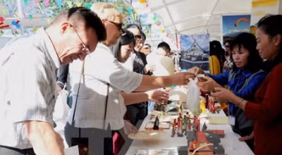 越南手工艺品在巴扎慈善展会上给观众留下深刻印象 ảnh 1