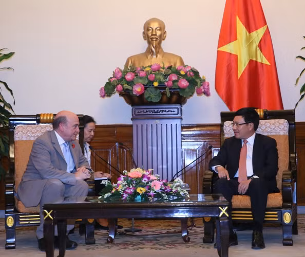 越南政府副总理兼外长会见英国国防部副司令 ảnh 1 越南政府副总理兼外长会见英国国防部副司令 ảnh 1