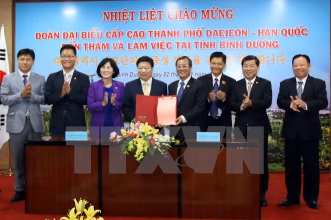 越南平阳省与韩国大田广域市加强合作 ảnh 1 越南平阳省与韩国大田广域市加强合作 ảnh 1