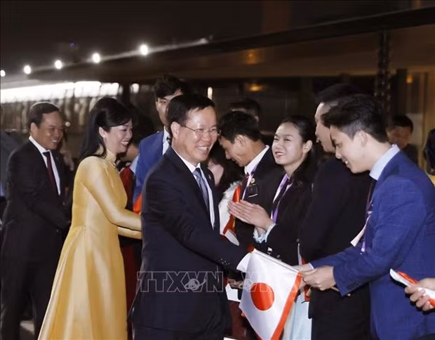 越南国家主席武文赏抵达东京 开始应邀对日本进行正式访问 ảnh 1
