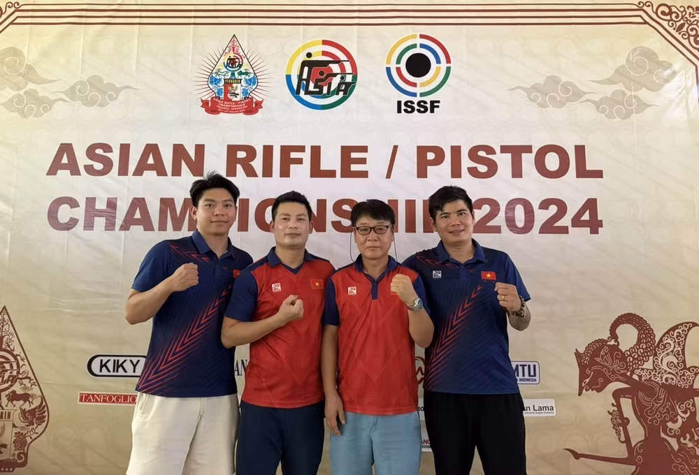 越南在2024年亚洲射击锦标赛夺得团体银牌 ảnh 1