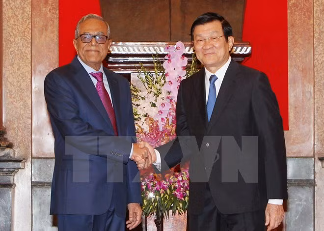 越南国家主席张晋创与孟加拉国总统哈米德举行会谈 ảnh 1
