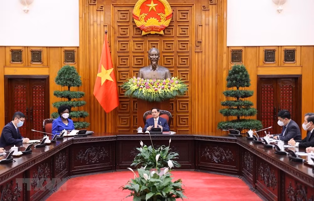 越南政府总理范明政：世行愿与越南携手同行 为越南经济社会的发展作出贡献 ảnh 1