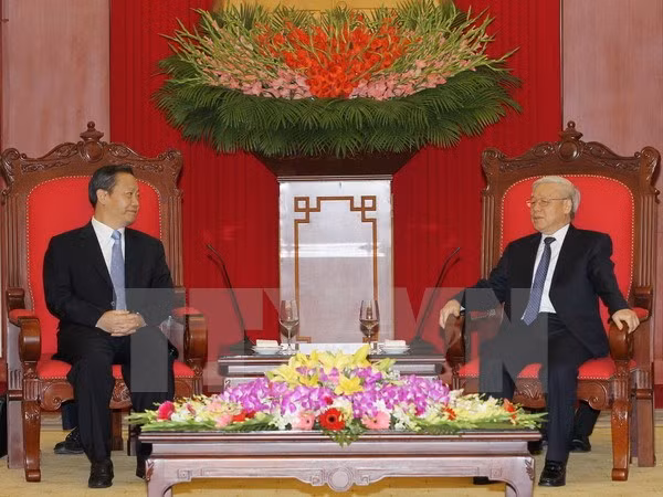 阮富仲总书记会见中国广西壮族自治区党委书记彭清华 ảnh 1 阮富仲总书记会见中国广西壮族自治区党委书记彭清华 ảnh 1