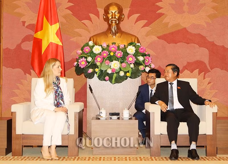 越南国会副主席杜伯巳会见乌克兰与越南友好议员小组主席 ảnh 2