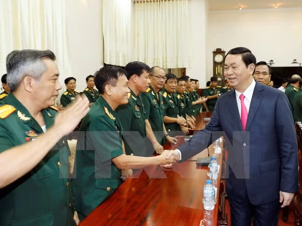 陈大光主席春节前看望慰问第九军区武装力量 ảnh 1