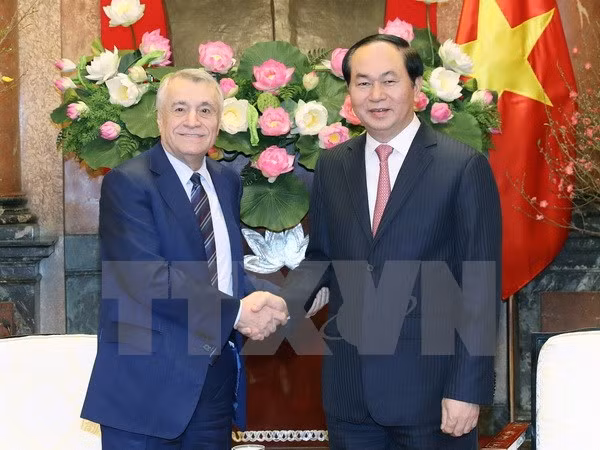 越南国家主席陈大光会见阿塞拜疆工业能源部部长 ảnh 1