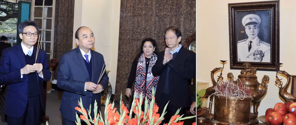 越南政府总理阮春福为已故党和国家领导人上香 ảnh 1 越南政府总理阮春福为已故党和国家领导人上香 ảnh 1