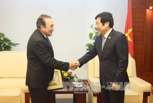越南通信传媒部部长阮北山会见墨西哥国家通讯社社长 ảnh 1 越南通信传媒部部长阮北山会见墨西哥国家通讯社社长 ảnh 1