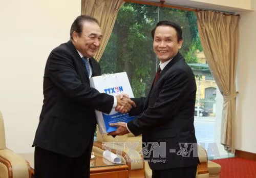 越南通信传媒部部长阮北山会见墨西哥国家通讯社社长 ảnh 2 越南通信传媒部部长阮北山会见墨西哥国家通讯社社长 ảnh 2