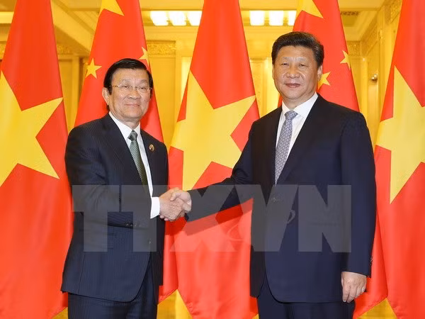 越南国家主席张晋创会见中共中央总书记、国家主席习近平 ảnh 1