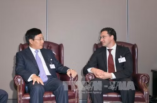 范平明副总理兼外长分别会见保加利亚和丹麦外长 ảnh 1