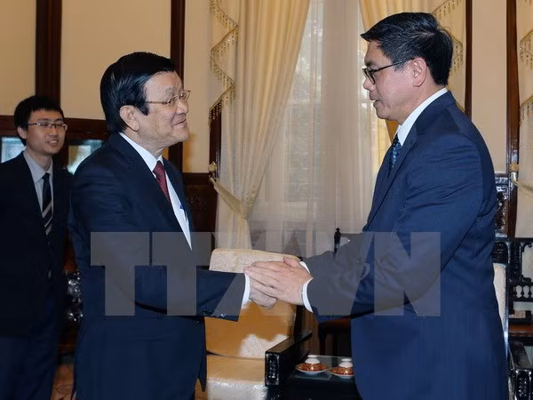 越南国家主席张晋创会见外国客人 ảnh 2