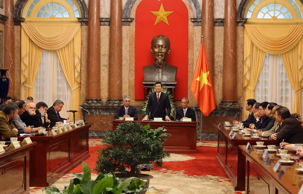 越南国家主席张晋创会见世界工联秘书长乔治•马瑞克斯 ảnh 1 越南国家主席张晋创会见世界工联秘书长乔治•马瑞克斯 ảnh 1