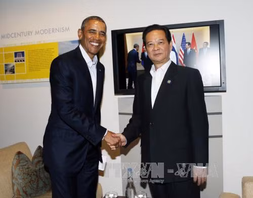 越南政府总理阮晋勇会见美国总统奥巴马 ảnh 1