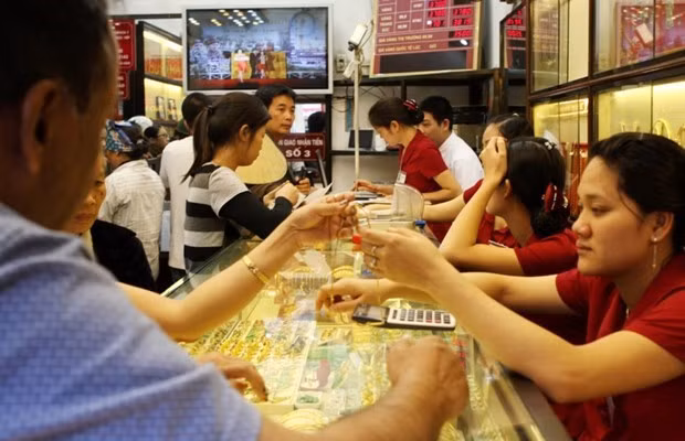 9月14日上午越南国内一两黄金卖出价下降20万越盾 ảnh 1