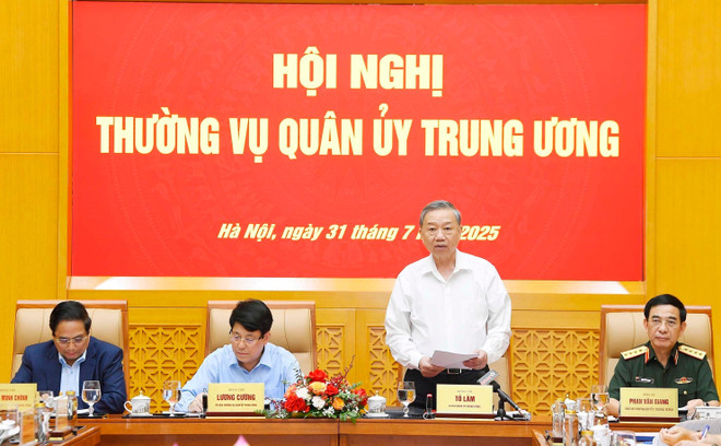 苏林总书记主持中央军委常务会议 部署军队第十二次党代会筹备与未来发展方向 vna-potal-tong-bi-thu-to-lam-chu-tri-hoi-nghi-thuong-vu-quan-uy-trung-uong-8183523-1.jpg