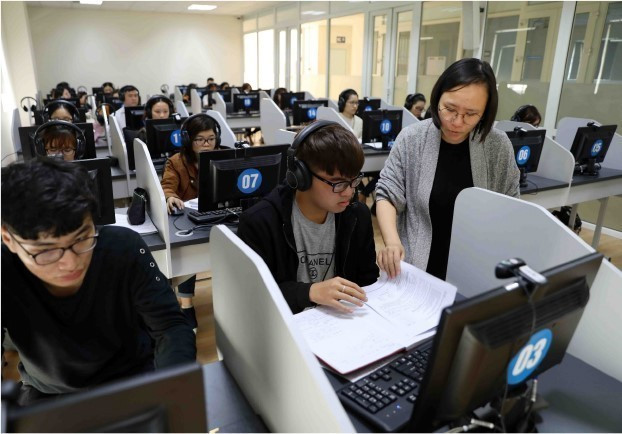 河内大学俄语系成立于1959年，专门提供俄语专业培训。图自越通社