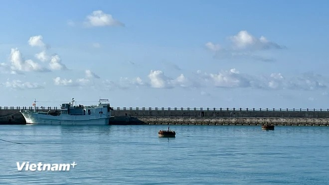码头就像一只粗壮、潮海而伸的手臂，迎接从陆地驶来的各艘船只船。图自Vietnam+