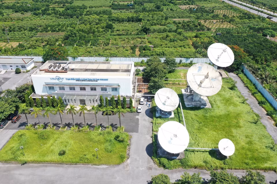 桂阳VINASAT卫星控制与运营站在河内市怀德县吉桂乡建设。图自越通社