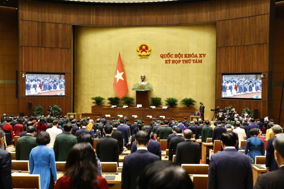 越南第十五届国会第八次会议隆重开幕。图自越通社