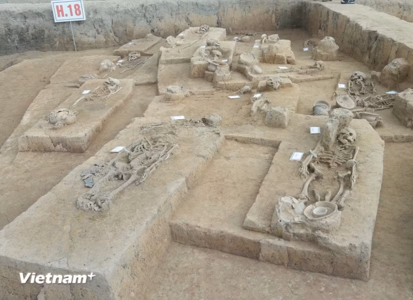 从冯原后期延长至同豆初期的墓葬区。图自Vietnam+