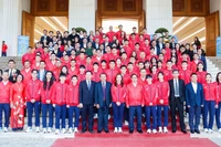 越南体育代表团出征第33届东运会。图自VOV