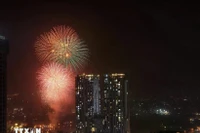 河内市将于4月22日和27日晚燃放烟花庆祝统一日。图自越通社