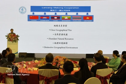 澜湄合作首次领导人会议十周年招待会。图自越通社