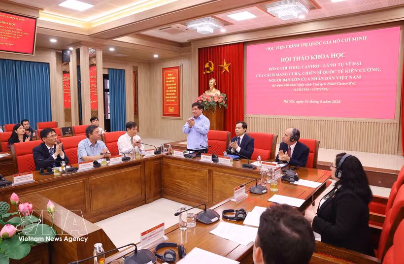 研讨会现场。图自越通社