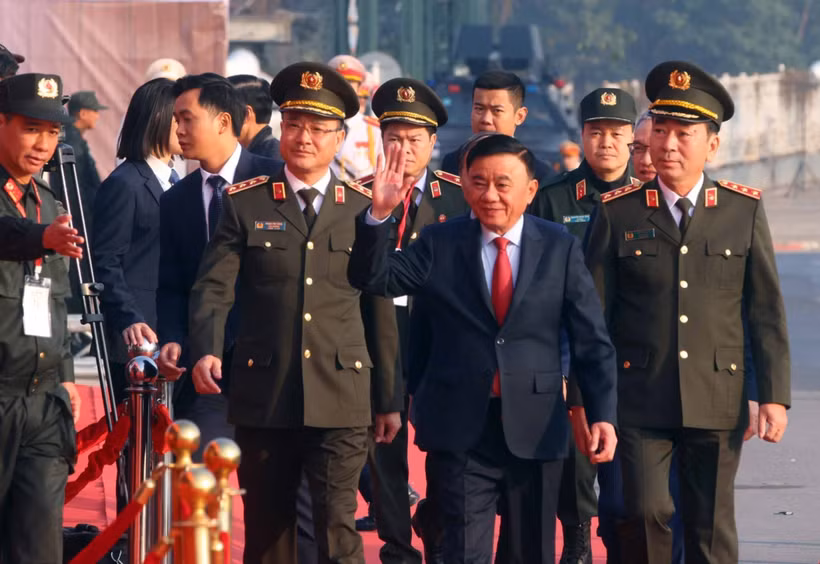 越共中央政治局委员、中央书记处常务书记陈锦秀出席活动。图自越通社